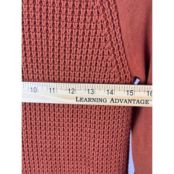 J. Crew Crewneck Rust Orange 100% Cotton Long-Sleeve Sweater Rust Orange EUC XS - Picture 9 of 10